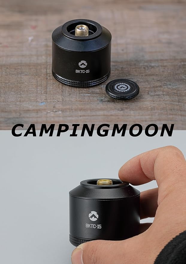 CAMPINGMOON Refillable Gas Canister Empty Pocket Tank for Gas Lantern Backpacking Camping 15g w/