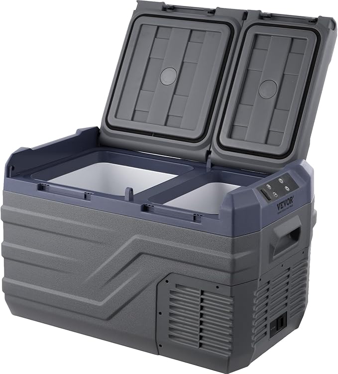 VEVOR NLS35, 12 Volt Car Refrigerator Fridge, 25Liter(26.4qt) Dual Zone Portable Freezer, -4℉-68℉