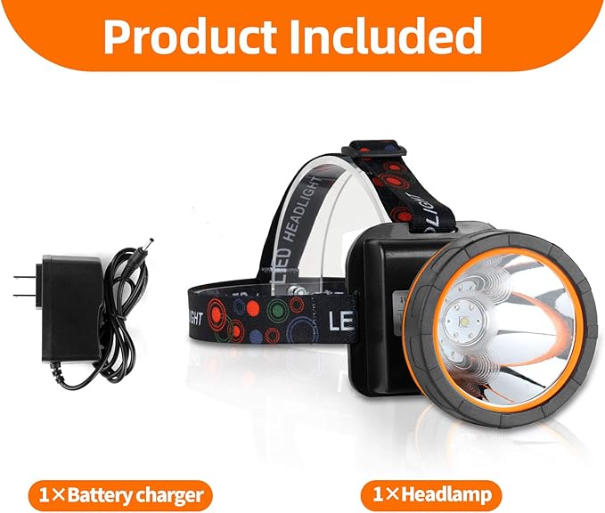 Coon Hunting Light, Super Bright LED Headlamp with 2 Light Modes, Waterproof & Rechargeable Hard