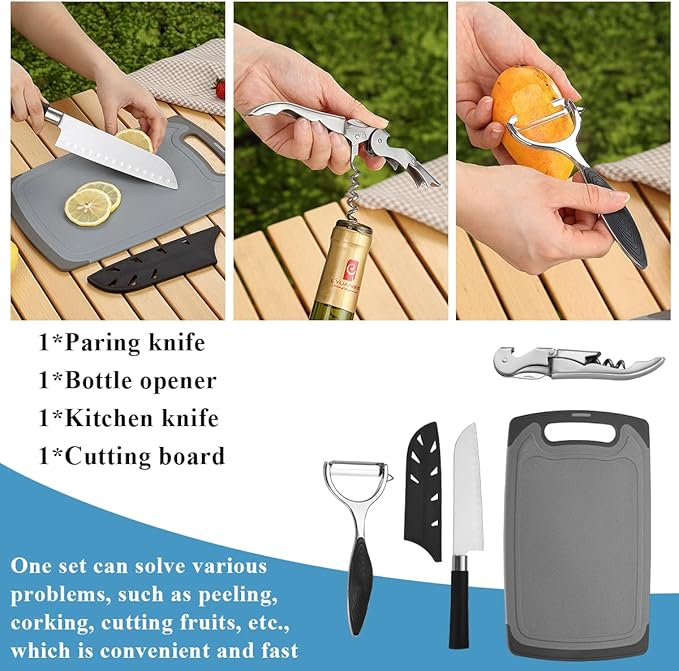 Kyraton Camping Cooking Set 15 Pack, Camping Cookware, Camping Supplies, Portable Camping Kitchen