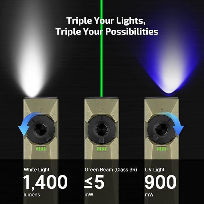 OLIGHT Arkfeld Ultra 1400 Lumens EDC Flat Flashlight, Rechargeable Compact Pocket Flash Light