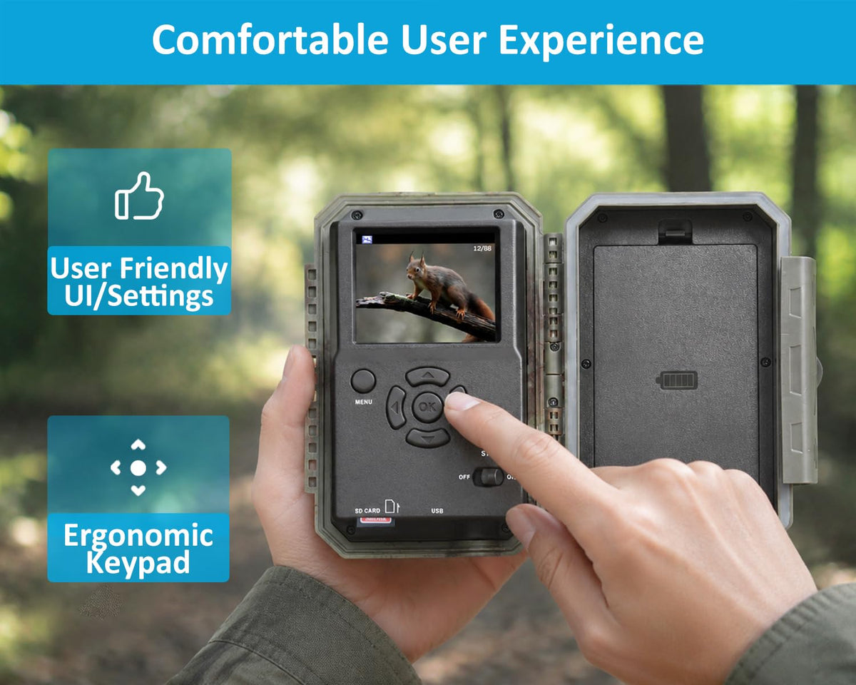 GardePro Trail Camera - 64MP, 1296P, 100ft, Non-Cellular, Non-WiFi - product view 7