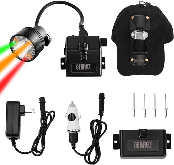 10W Coon Hunting Lights Headlamp for Coyotes Hog Predators, Rechargeable & IPX5 Waterproof, 6