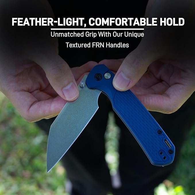 CJRB Pyrite-Light Pocket Knife, Folding Knife with 3.34'' AR-RPM9 Steel Blade EDC Knife with Pocket
