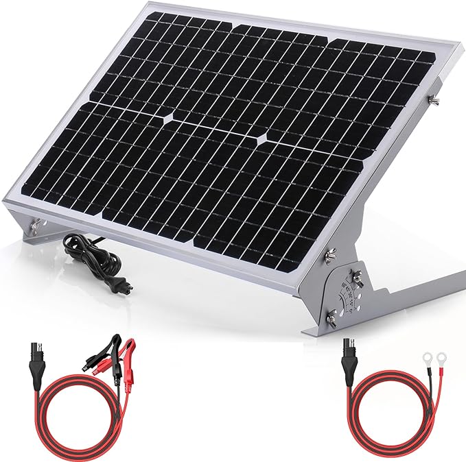 SUNER POWER 12V 30W Solar Battery Charger Maintainer, Built-in UltraSmart MPPT Controller