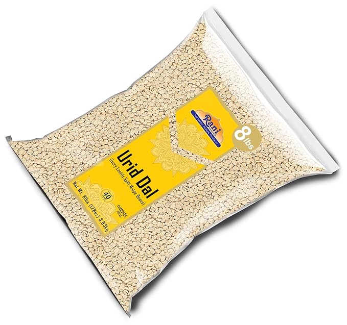 Rani Urid/Urad Dal (Split Matpe Beans Skinless) Indian Lentils 128oz (8lbs) 3.63kg Bulk ~ All
