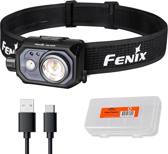 Fenix HL45R 1000 Lumen Zoomable Headlamp, USB-C Rechargeable, 3X AAA Dual Fuel, Gesture Sensing