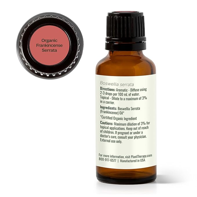 Plant Therapy Organic Frankincense Serrata Essential Oil 100% Pure, USDA Certified Organic