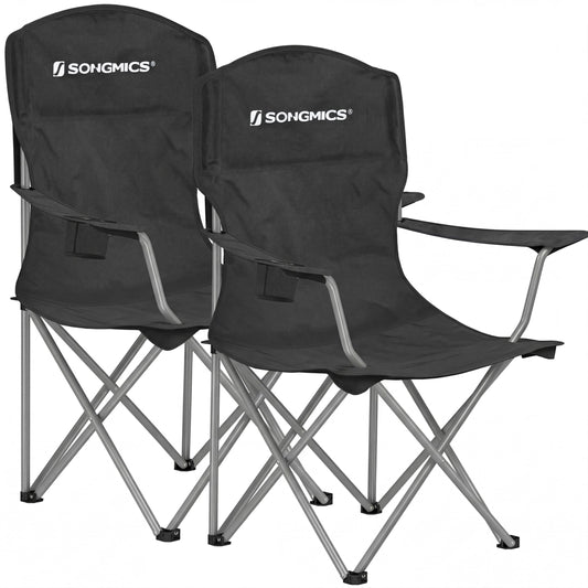 SONGMICS Folding Camping Chairs, 2 Pack, 330 lb Capacity