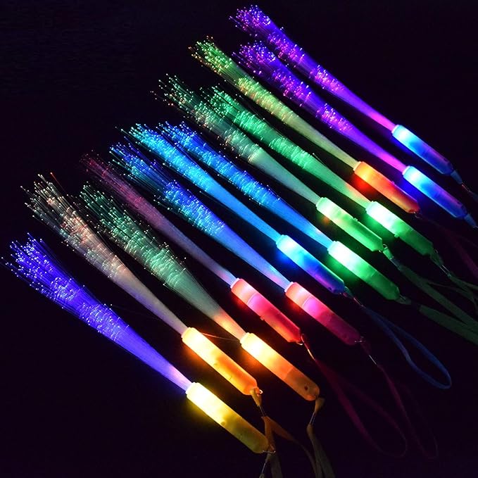 M.best 12pcs Glow Sticks Party Supplies, 3 Modes Colorful Flashing LED Light Up Glow Wands Sticks