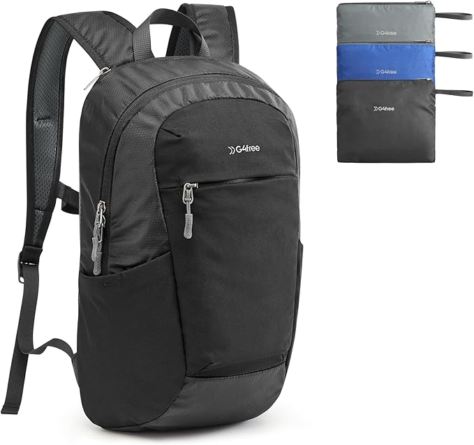 G4Free Packable Hiking Backpack 20L Lightweight Foldable Travel Daypack with Thickened Back Panel