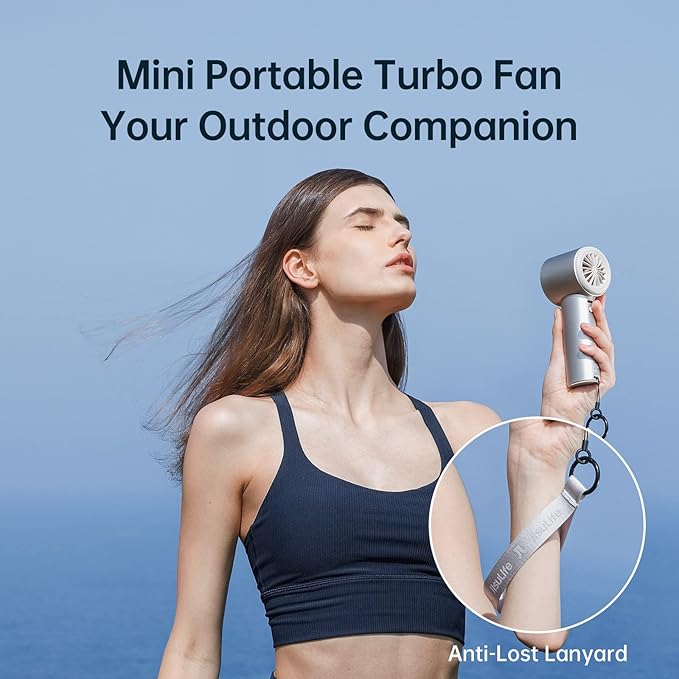 JISULIFE Handheld Fan Pro Series - Extreme Cooling Output: 1-100 Speed Scroll Wheel, Metal Body