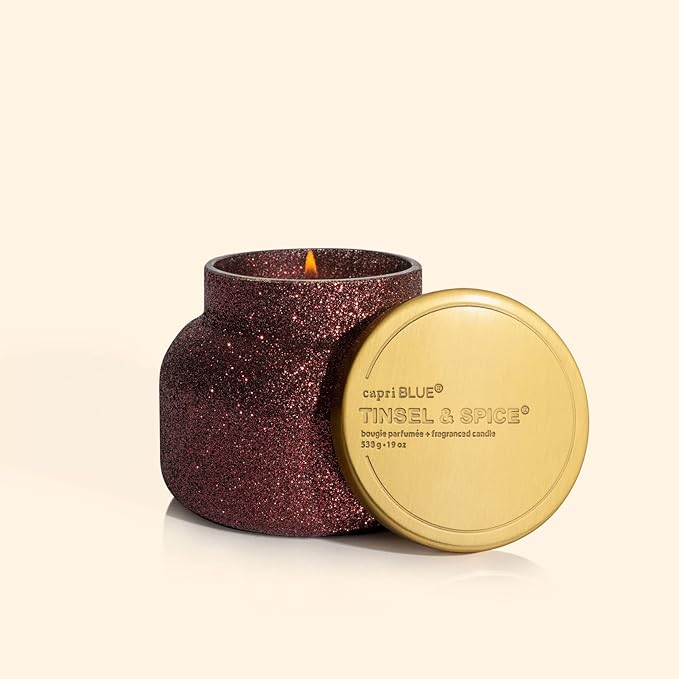 Capri Blue Signature Glam Jar Candle - Long Lasting Soy Wax Blend - Glitter Candles for Home