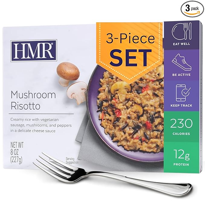 HMR Mushroom Risotto Entrée | Pre-packaged Lunch or Dinner to Support Weight Loss | Ready to Eat |