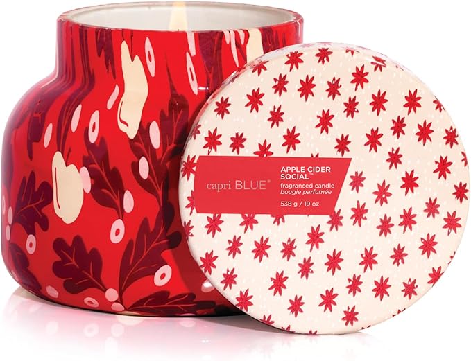 Capri Blue Apple Cider Social Scented Candle - Pattern Play Signature Holiday Candle - Soy Wax