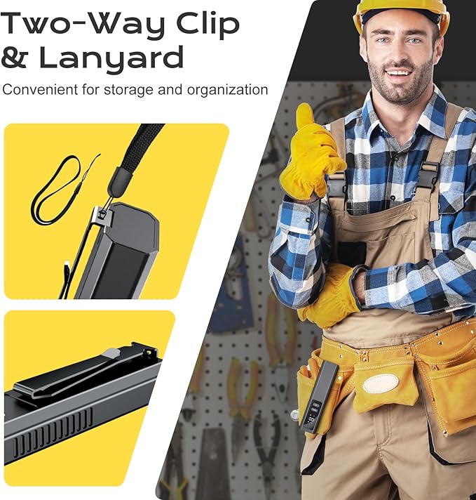 EDC Flashlight 4 in 1 Pocket Magnetic Slim Flat Flashlight High Lumens Work Light with Green Beam &