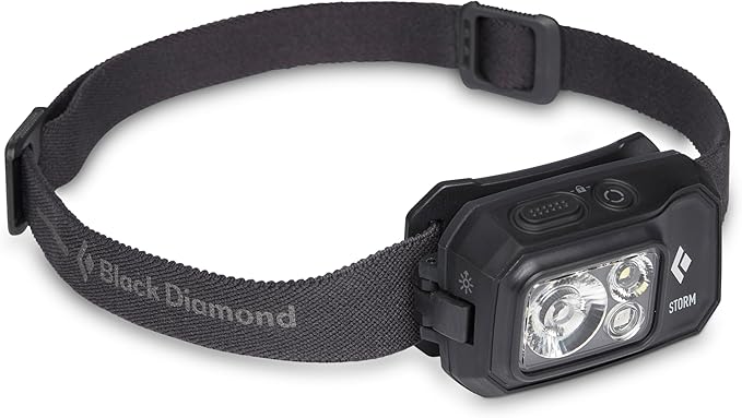 BLACK DIAMOND Storm 450 LED Headlamp, Waterproof and Dimmable Battery Powered Head Lamp for