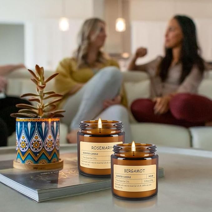12Pack Scented Candle Set - Aromatherapy Candle Gift Set ??Long Lasting Jar Candles for Men| Women