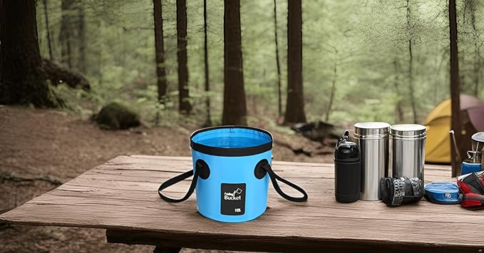 BANCHELLE Collapsible Bucket Water Container Portable Folding Camp Wash Basin for Outdoor Traveling