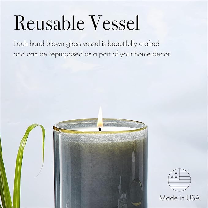 LAFCO New York Classic Candle, Sea & Dune - Pack of 2, 6.5 oz - 50-Hour Burn Time - Reusable, Hand
