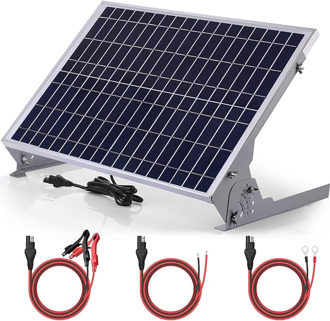 SUNER POWER 30W 12V Solar Battery Charger Maintainer, Built-in Smart MPPT Charge Controller