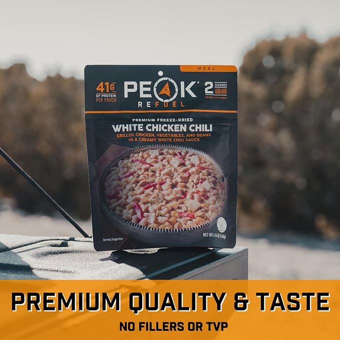 Peak Refuel White Chicken Chili | 41g Protein | 760 Calories | 100% Real Meat | Premium Freeze