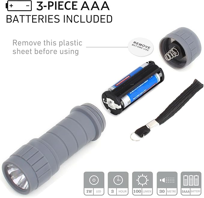 10-Pack Professional Outdoor Mini Flashlights Set, Super Bright 100 Lumen LED Flashlights, Small