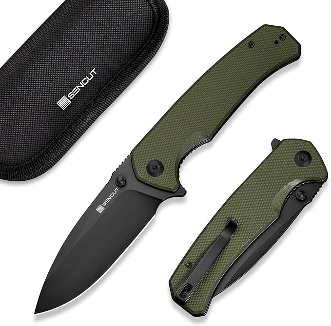 SENCUT Skarnax Pocket Knife for Men, Folding Knife with 3.79" 9Cr18MoV Blade & G10 Handle