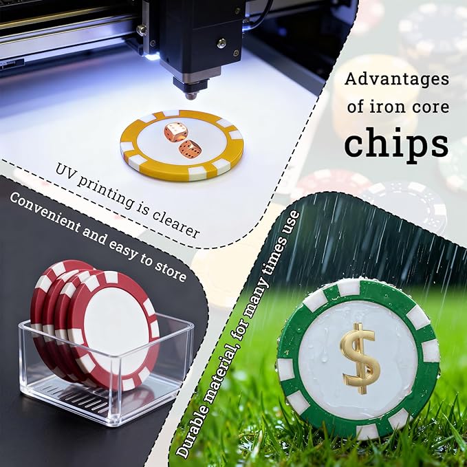 12 Grams Perfessional Customized Clay Poker Chips 30-500 PCS Personalized Casino Chips with Logo &