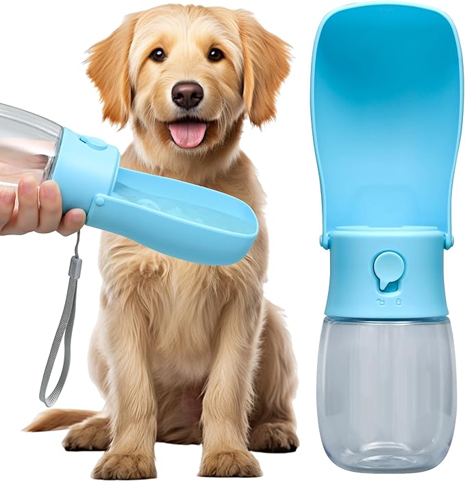 Dog Water Bottle, Leak Proof Portable Puppy Water Dispenser, Travel Puppy Water Bowl, Foldable
