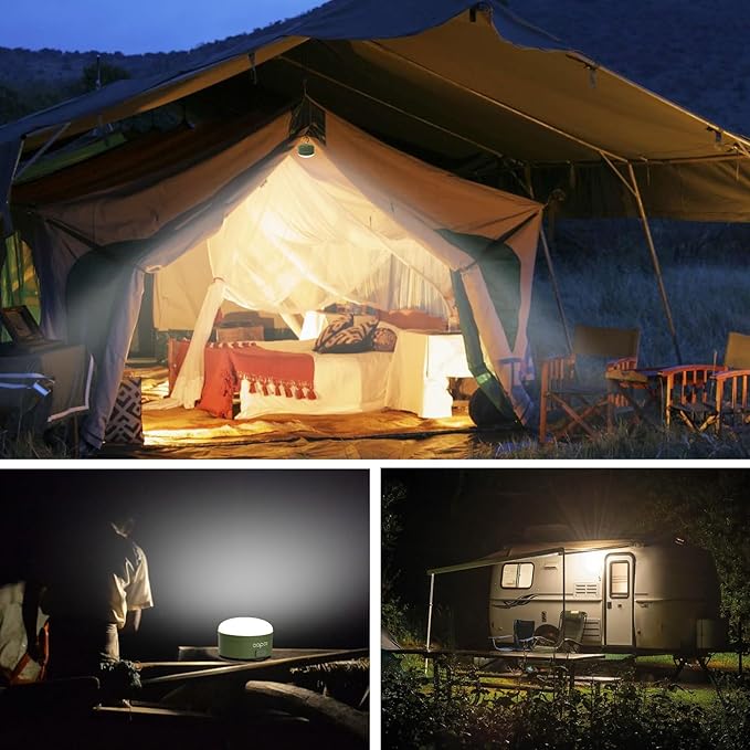 3000mAh 2000LM Rechargeable Camping Light , Warm/White/Nature/SOS 4Modes Brightness Stepless Adjust