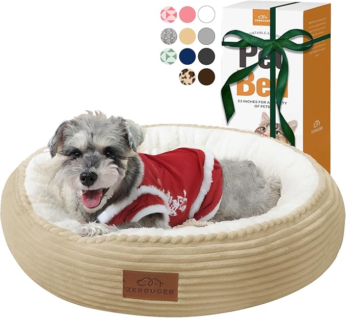 Cat Bed, 23In Dog Beds for Small Dogs, Calming Cat & Dog Beds for Indoor Pets, Pet Beds Comfortable