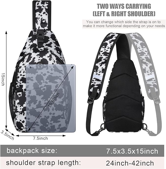 Crossbody Bags for Women Men Trendy Sling Bag Bakpack Casual Chest Bag with Convertible Shoulder