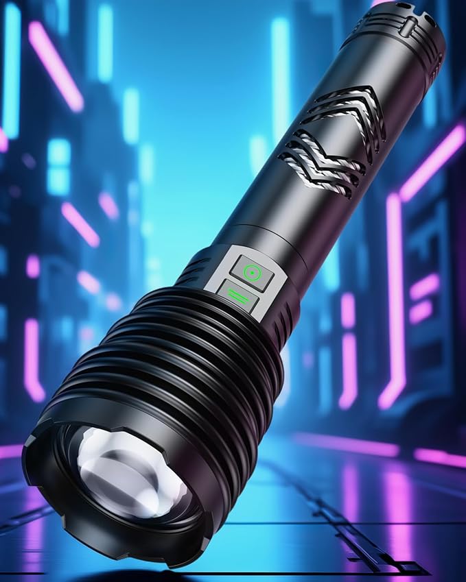 Powerful Flashlights 600000 High Lumens, 10000mAh Battery | 6 Modes with Fast Charge, Super Bright