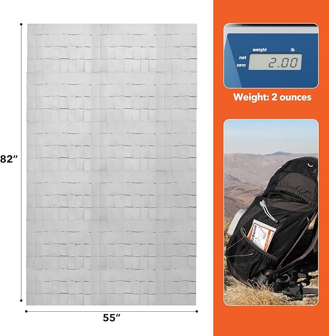 6 Pack Emergency Mylar Blanket, Emergency Blanket Space Blanket Survival Rescue Insulating
