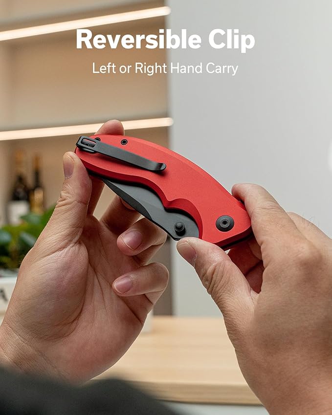 SENCUT Cybrix Folding knife, Pocket Knife with 3.46" 9Cr18MoV Blade Aluminum Handle, EDC Knife
