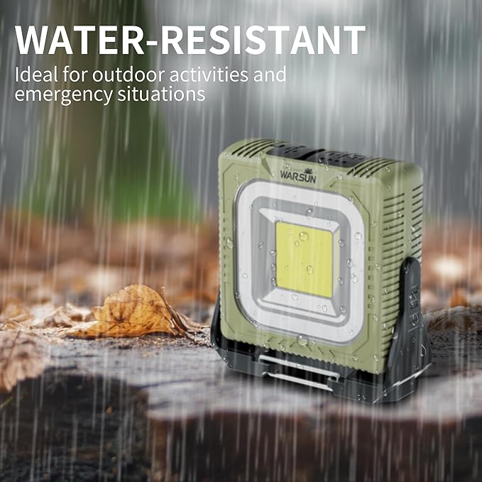 WARSUN 1000 Lumens Rechargeable Work Light ??Portable LED Camping Lantern with Tripod Mount, Type-C