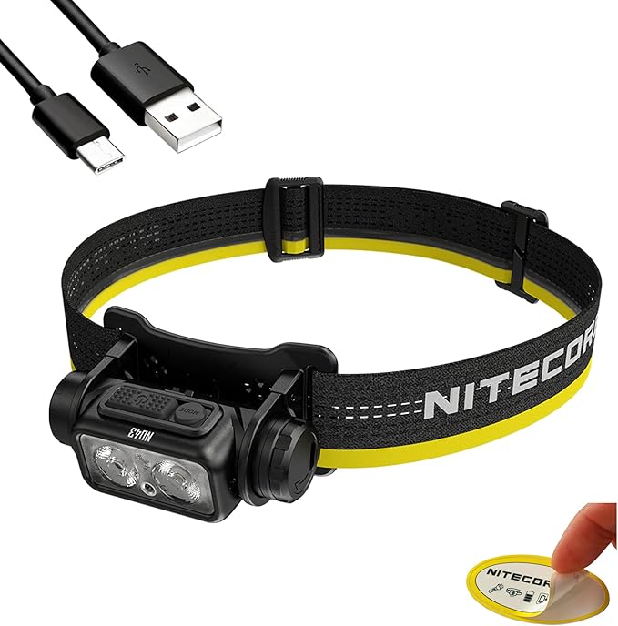 Nitecore NU43 Rechargeable Headlamp, 1400 lumens USB-C Bright Lightweight for Camping, Running, or