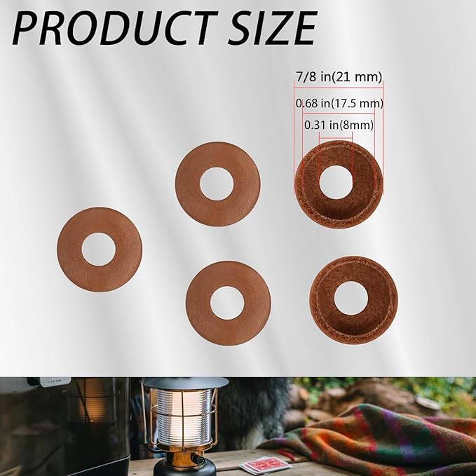 216-5091 Leather Pump Cups(5PCS) Compatible with Coleman lanterns and stoves (Fits for models 220