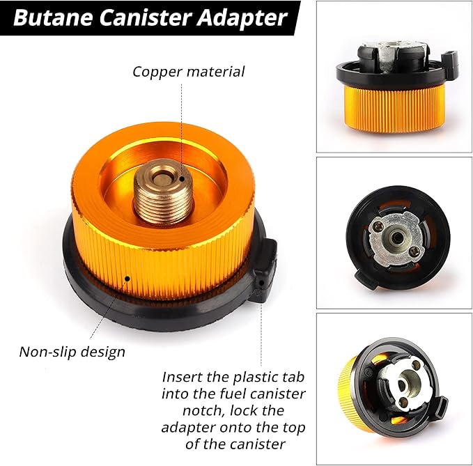 Camping Stove Burners Gas Refill Adapters EN417 Lindal Valve Canister Shifter Backpacking Stove