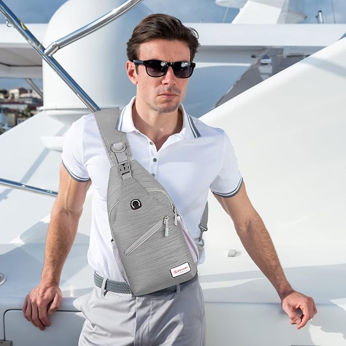 ZOMAKE Sling Bag,Small Crossbody Sling Backpack,Water Resistant Shoulder Daypack for Travel,Anti