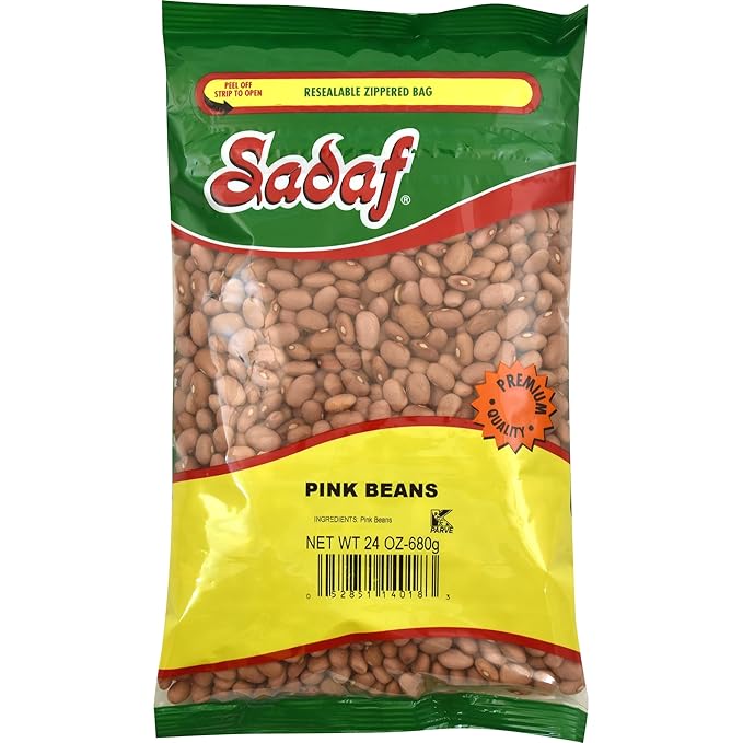 Sadaf Pink Beans - Dried Pink Beans for Cooking - Healthy & Vegetarian Meal - Kosher - 24 Oz