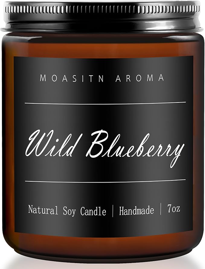 MOASITN Blueberry Highly Scented Candles for Home| Natural Soy Aromatherapy Candle| Handmade Long