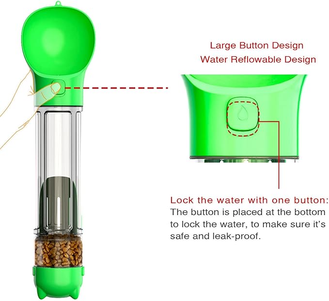 DoqiPaw Dog Travel Water Bottle Leak Proof No Spill Lead Leash Waterer Feeder Accessory Alternative