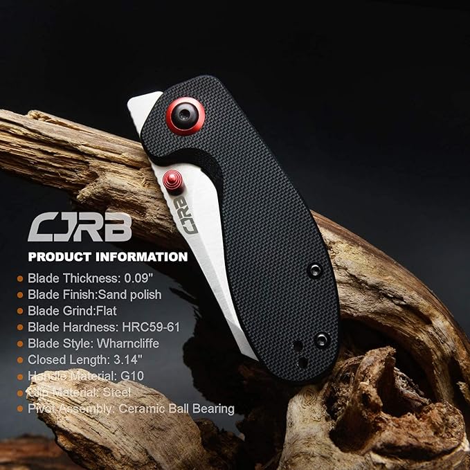 CJRB Maileah Pocket Knife with 2.39?™â€?AR-RPM9 Powder Steel Blade Folding Knife with G10 Handle