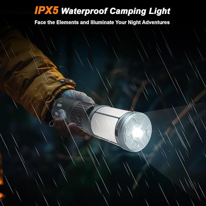 Camping Lights, Rechargeable Telescopic Camping Lights with Stand,12,000mAh Camping Lanterns &