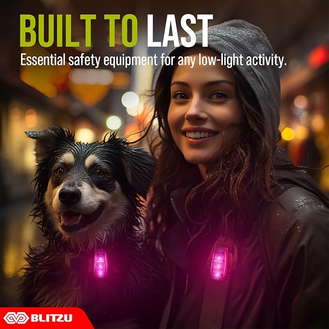 4 Pack LED Safety Light, Clip on Reflective Gear Lights for Walking at Night, Running, Jogging