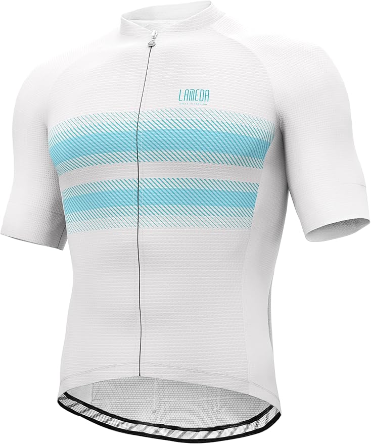 LAMEDA Men's Cycling Jersey Breathable Lightweight Bike Jersey Short Sleeve Quick Dry Moisture