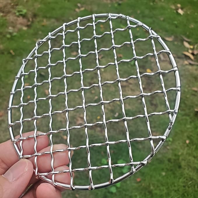 2Peices Backpacker Bushcraft Grill Grate Stainless Steel BBQ Cooking Grill Mesh Campfire Grill