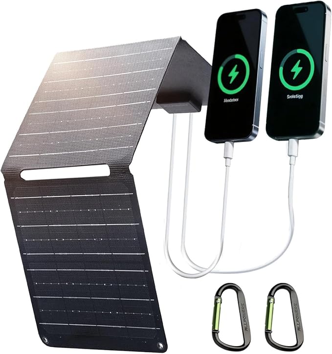 ALLPOWERS SP001 21W Portable Solar Panel Charger, High-Efficiency 22-25% Folding Solar Panel for